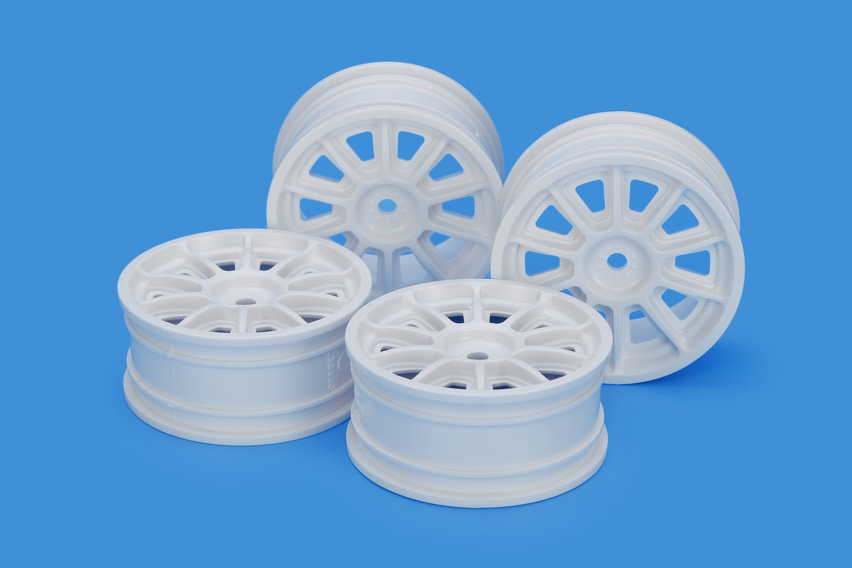 Tamiya TH 10-Spoke Wheels (white 24mm Offset 0) - RCXX - RC Racing Shop | RC Models | Tuning & Spare Parts for Professionals