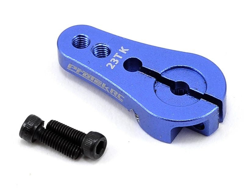 Aluminium Servo Horn kurz klemmbar 4mm blau RC (23T-JR/Sanwa/KO)