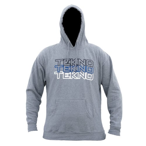 Tekno Tekno RC Pull Over Hoodie (stacked logo, gray, small) - TKRHOODIE06S