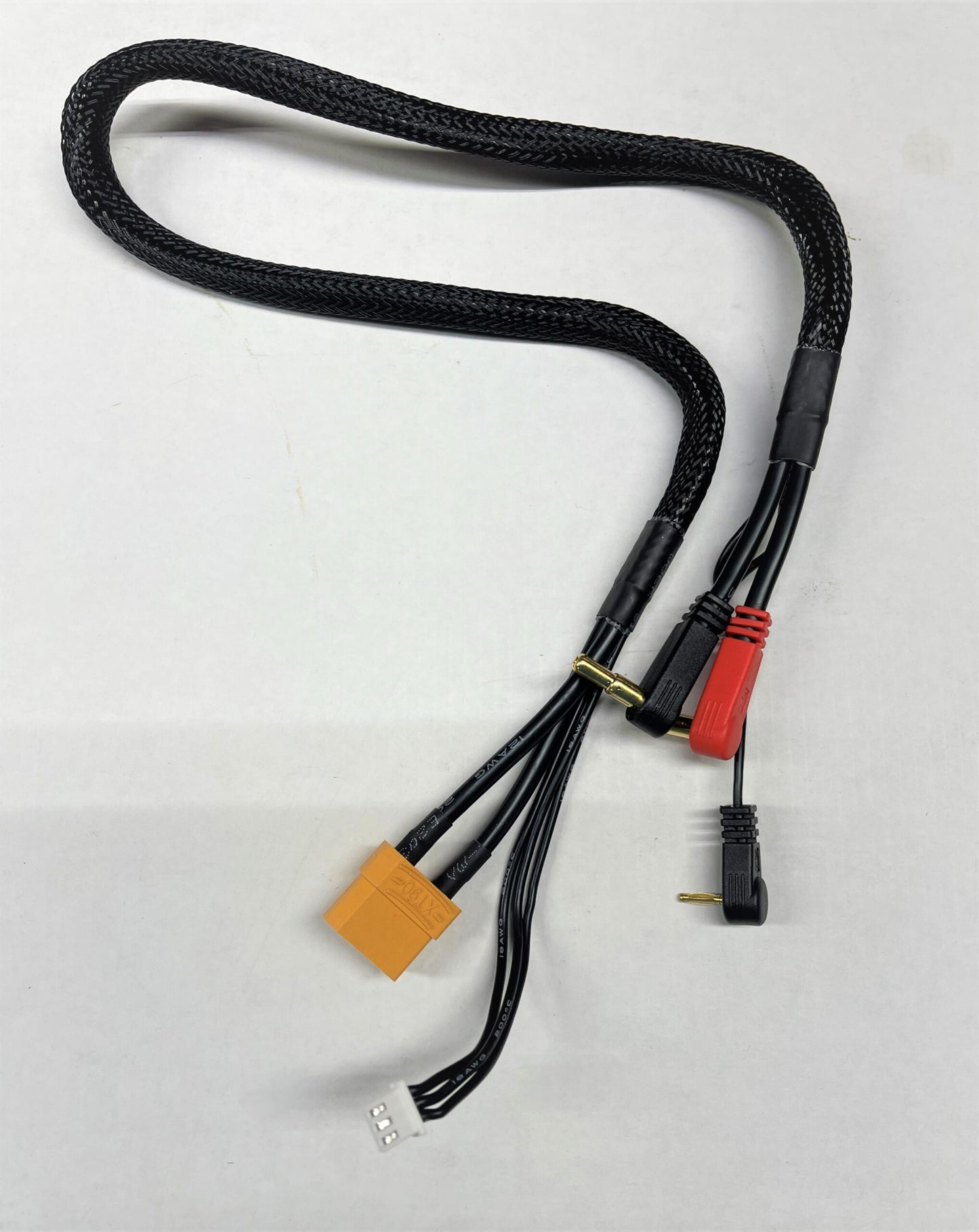 TQ 2S Ladekabel XT90 Stecker + Zugentlastung 4/5mm Stecker (1) - RCXX - rc racing for professionals