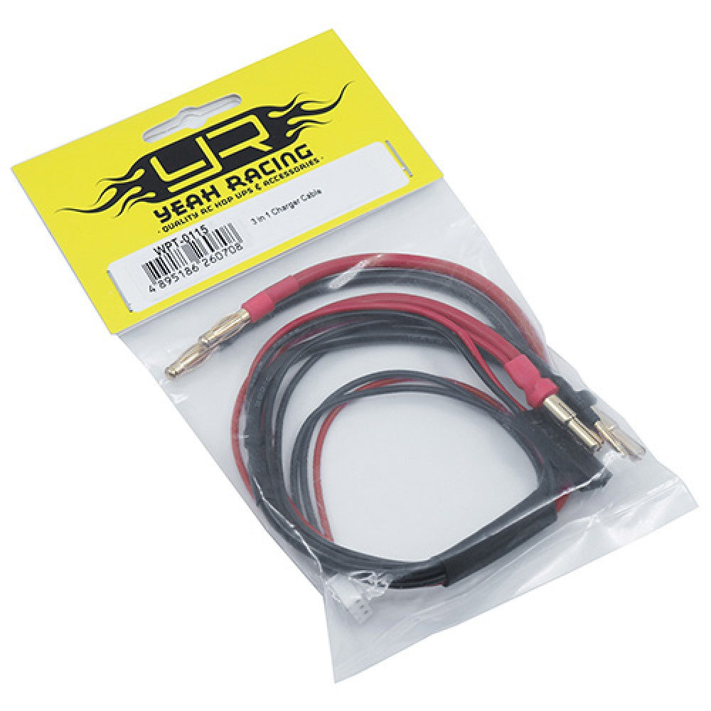 3 in 1 Charger Cable 4mm 5mm Bullet w/ Receiver Plug