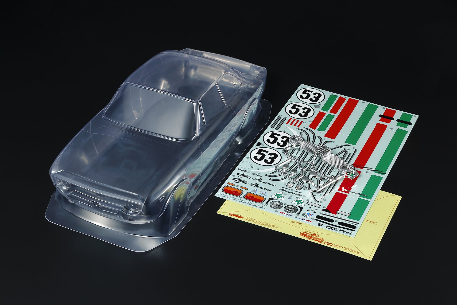 Tamiya 1/10 RC Alfa Romeo Giulia Sprint GTA Body Parts Set - RCXX - RC Racing Shop | RC Models | Tuning & Spare Parts for Professionals