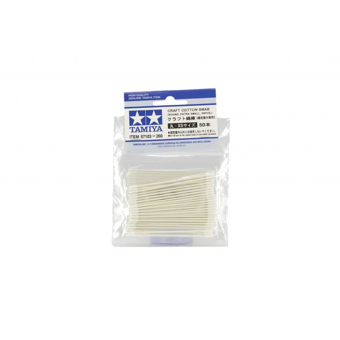 Tamiya Craft Wattestäbchen Rund Extra Klein (50) - 87103