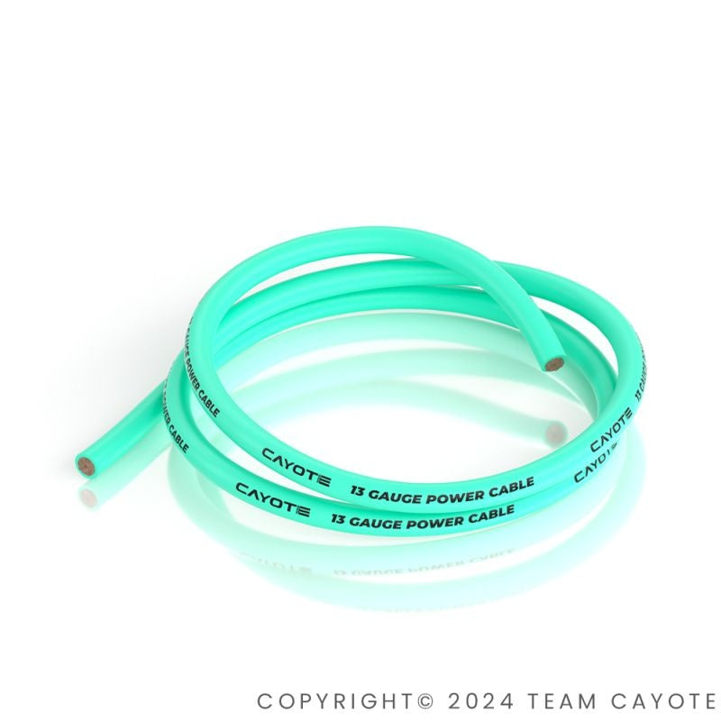 13AWG Thin-Wall Silicone Wire(1 Meter), Aurora Green, 3.5mm