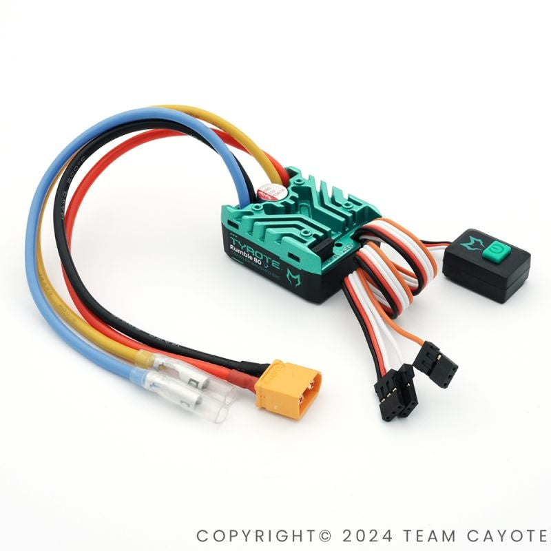 TYROTE Rumble 80A Brushed-Regler waterproof CAYOTE für 1/10 Crawler