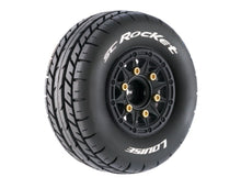 SC-Rocket Reifen soft auf Felge schwarz 12/14/17mm (2) LOUISE 1/10 Short-Course (tauschbare Radmitnehmer)