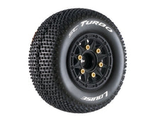SC-Turbo Reifen soft auf Felge schwarz 12/14/17mm (2) LOUISE 1/10 Short-Course (tauschbare Radmitnehmer)
