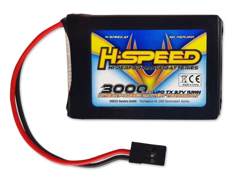 LiPo 3000mAh 3,7V TX H-SPEED für zB. MT-44 und MT-5 (61x46x9mm)