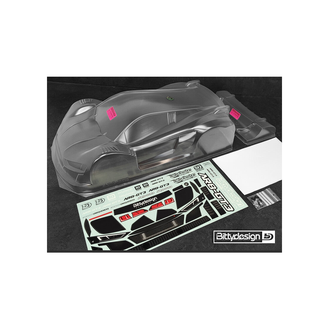 Bittydesign AR8-GT3 1/8 GT clear body 325mm (ULT | 0.75mm)