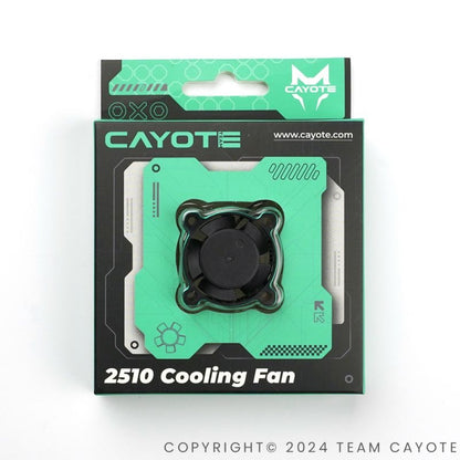 Crest X/X Evo Aluminium Lüfter 25x25x10mm  CAYOTE (Aurora Grün)