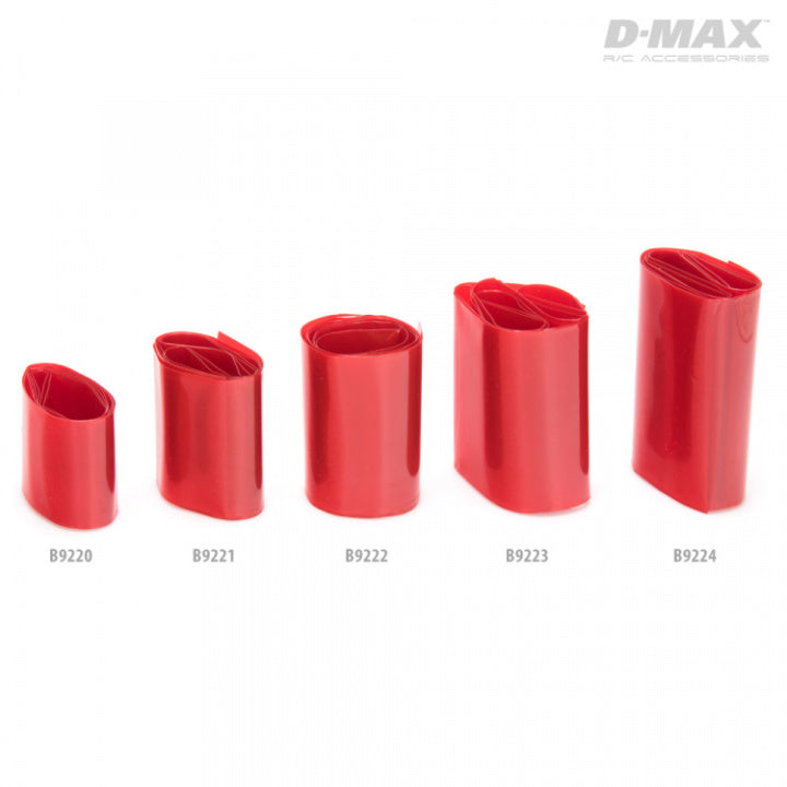 Heat Shrink Tube Red Transparent D28/W44mm x 1m