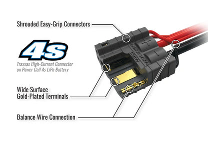 Traxxas 4S LiPo Akku & EZ-Peak Plus 4s Ladegerät Set (mit iD® System) - 2998G - RCXX - RC Racing Shop | RC Models | Tuning & Spare Parts for Professionals