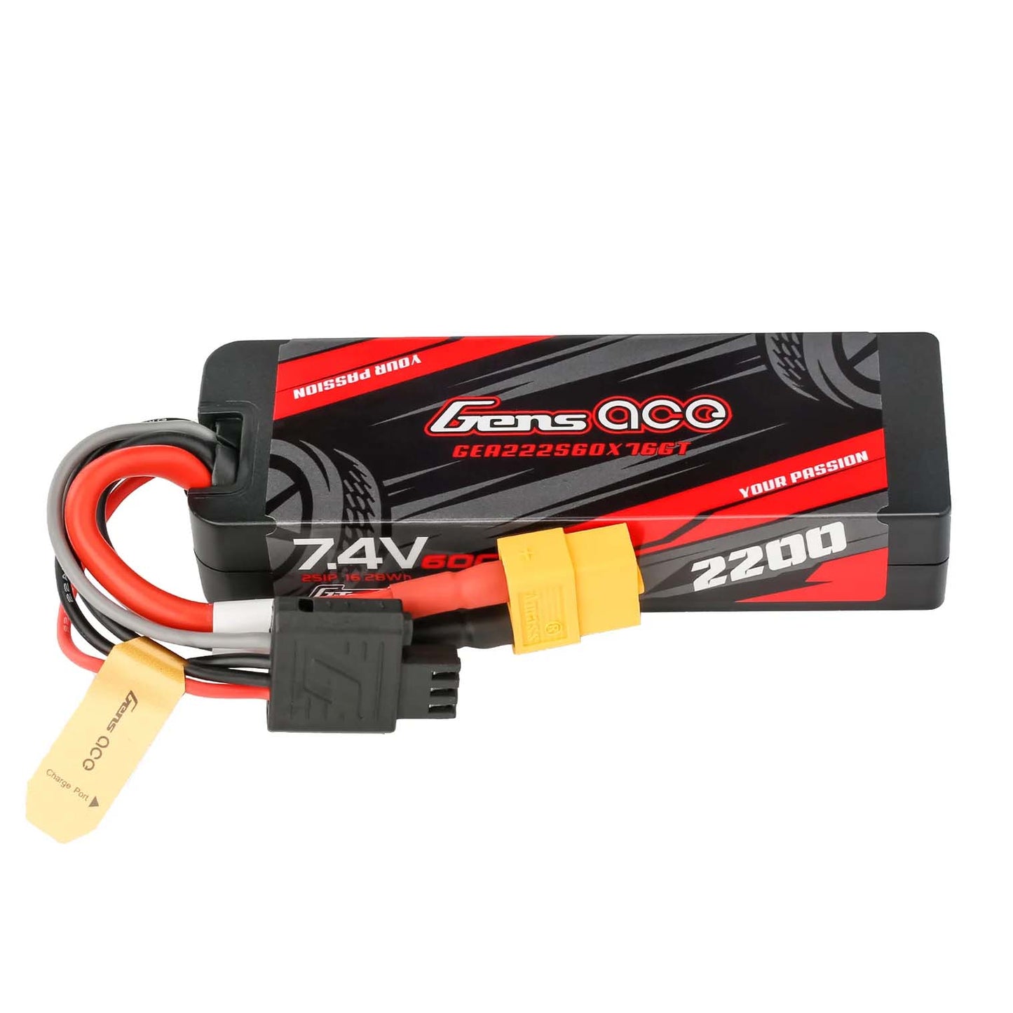 GensAce G-Tech Hard 2S 7.4V 2200 60C (XT60) 109g