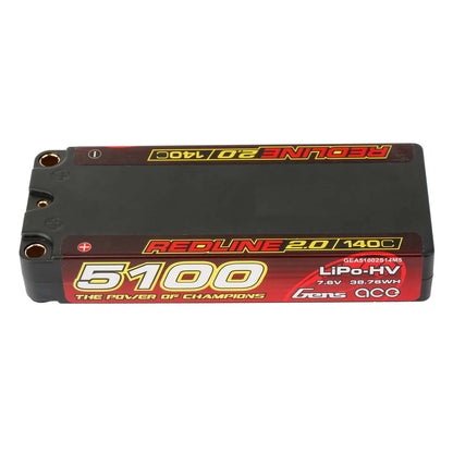 GensAce Redline 2.0 Mid Size 2S HV 7.6V-140C-5100 113x47x19mm 191g