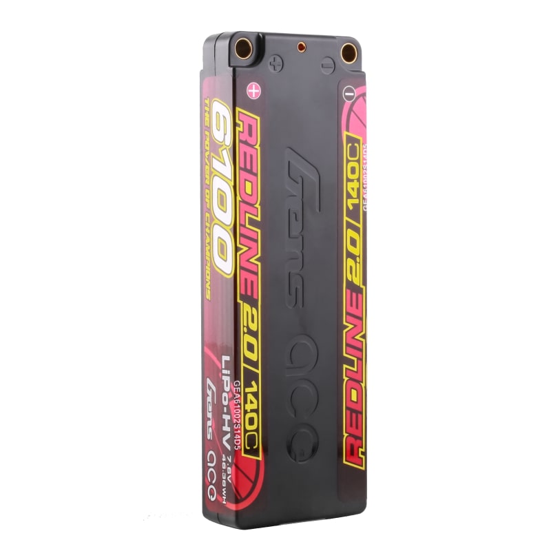 GensAce Redline 2.0 Low Prof 2S HV 7.6V-140C-6100 139x47x18.5mm 226g
