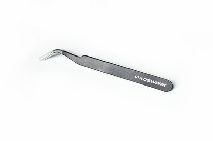 Koswork Bent Tweezers 1.5 mm Thick Version – Precision tweezers for small parts