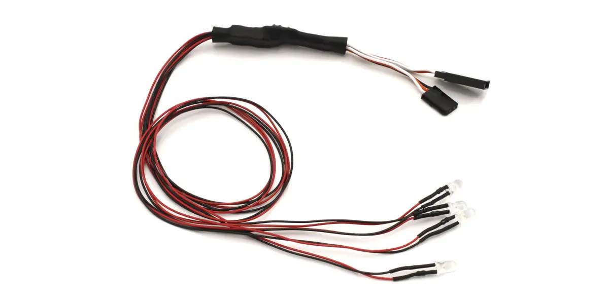 Kyosho Beleuchtungssatz 4 LED (Diam=5/L=400)  4x Weiss Halogen