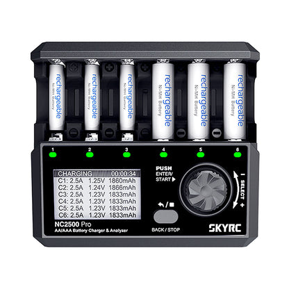 SkyRC NC2500 Pro Ladegerät für 6× AA / AAA NiMH & NiCd