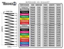 Tekno Shock Spring Set (front, 1.5 x 8.5T, 70mm) - TKR6036