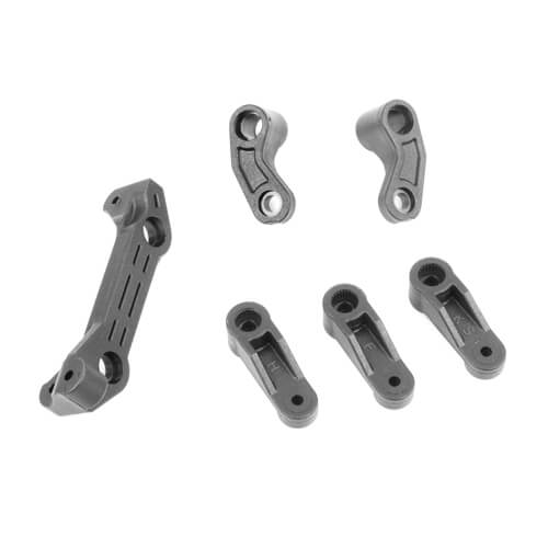 Tekno Bell Cranks, Servo Horns, Ackerman Plate (revised, EB410.2) - TKR6526C