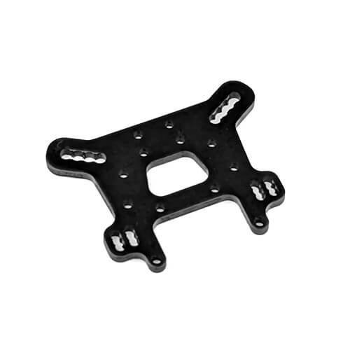 Tekno Shock Tower (front, 7075, black ano, MT/SCT410 2.0) - TKR9568