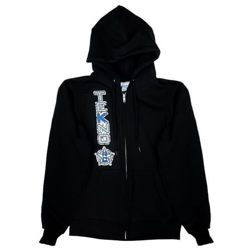 Tekno Tekno RC Zippered Hoodie (vertical design, black, XXL) - TKRHOODIE05XXL