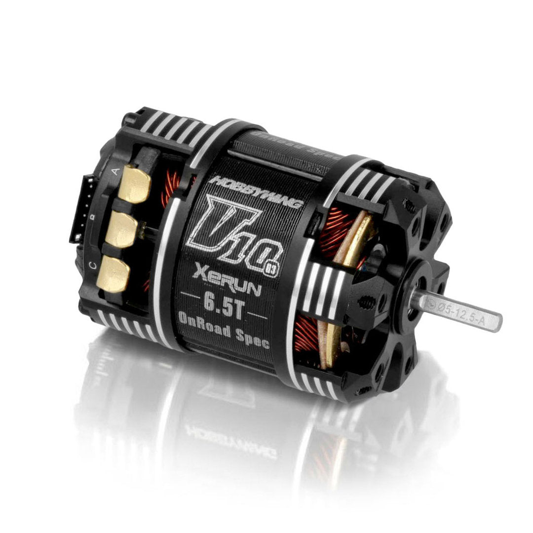 Hobbywing XeRun V10 G3 6.5T "Onroad Special for 1S" Motor - Black - RCXX - rc racing for professionals