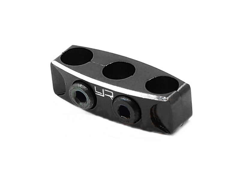 Yeah Racing Aluminum Wire Guard Clamp Type B 12-14 Gauge - Black - YA-0487BK